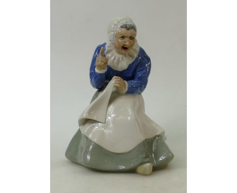Wade 1930s underglaze figure: Figure Old Nannie by Wade, height 24cm.