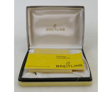 Breitling vintage Wristwatch box: Box and certificate for Top Time wristwatch.