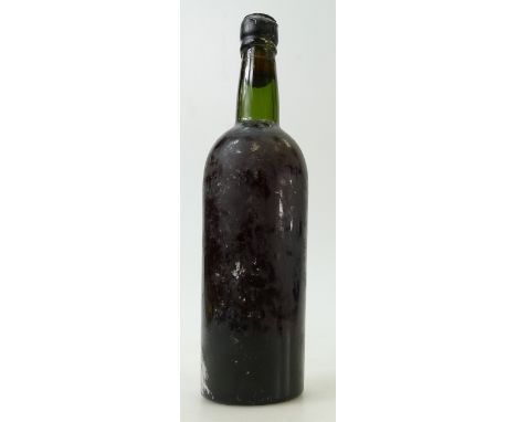 Unlabelled Graham's 1948 Vintage Port: Grahams Port, No box. Level top shoulder. Missing label. Split to wax but unopened.