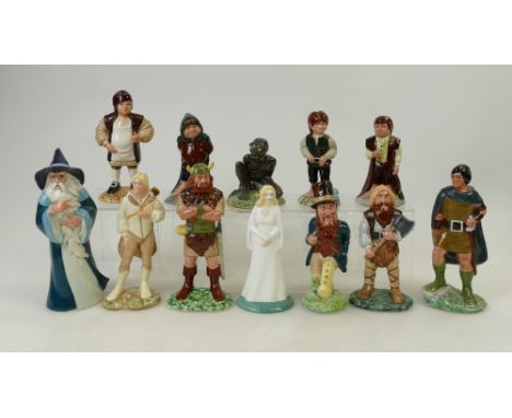 The Royal Doulton 'Lord of the Rings collection': Figures to include - Gandalf HN2911, Frodo HN2912, Gollum HN2913, Bilbo HN2