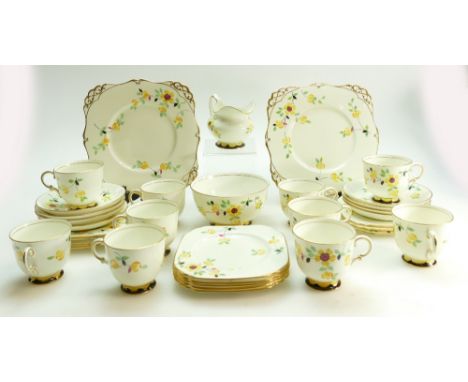 Plant Tuscan china part set: Part set by Plant Tuscan - made for Tatton, Rose Street Edinburgh. Two cake plates, twelve side 