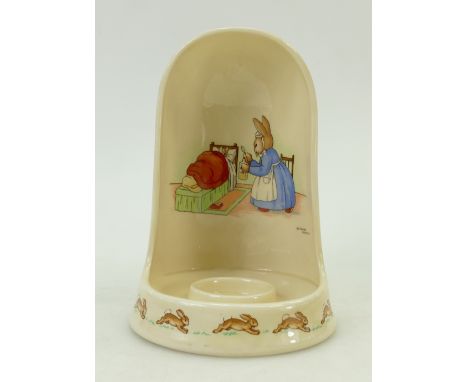 Royal Doulton Bunnykins Night Light holder: A rare Royal Doulton Bunnykins Nightlight holder by Barbara Vernon, height 18cm.