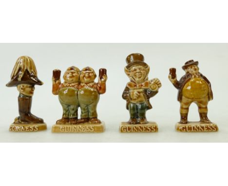 Wade set of small pub Guinness advertising figures: Wade advertising figures Tweedle Dee, Mad Hatter, Tony Weller and Nelsons