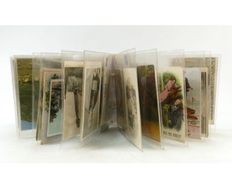 A collection vintage postcards: Postcards including erotic, comical, topographical etc. (approx 100).