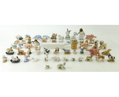 A collection of Wade Whimsies: A collection of various Wade Whimsies including happy families, Disneys, first version animals