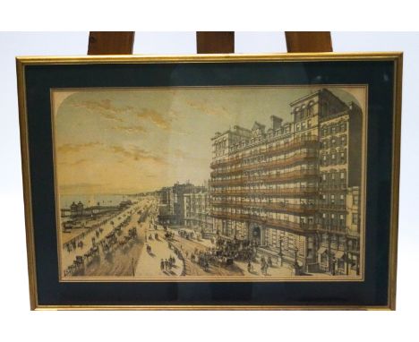 19th century, The Grand Hotel, Brighton, lithograph, limited edition print issued by the Brighton Hotel Co Ltd, Vincent Brook