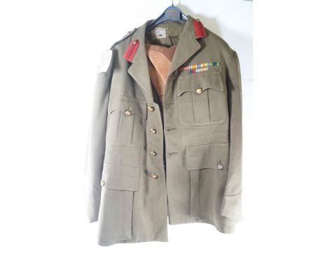 A WWII Somerset Light Infantry uniform comprising jacket and two pairs of breeches, formerly belonging to Lieutenant Colonel 