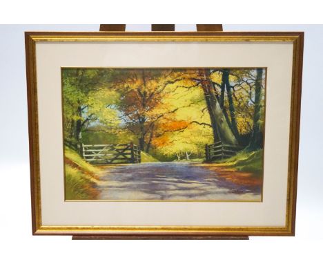 Barry Watkin (British Contemporary), Crowcombe Park Gate, pastel, signed lower right, 36.5cm x 54.5cm