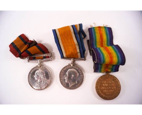 Two WWI medals, Victory and George V together with a South Africa medal, named to 34811 Pte J H STEPHENS BORDER REG (the Sout