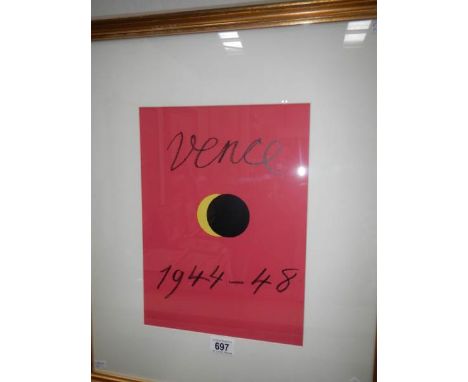 A Henri Matisse original frontispiece lithograph from Verve Revue, printed by Draeger Frere's, Paris 1948