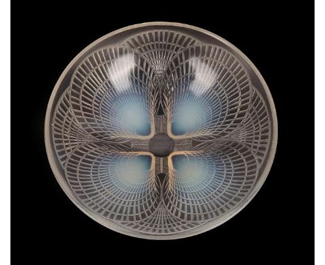 René Lalique (French, 1860-1945): A Coquilles Clear and Opalescent Glass Bowl, wheel cut mark R LALIQUE FRANCE and engraved s