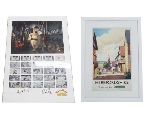 Wallace &amp; Gromit, Aardman Animations Ltd. -  'The Curse of The Were-Rabbit' signed artist proof no. 101/150, coloured rep