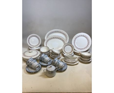 A Paragon dinner service for 6 in the Harmony pattern also with Noritake Blue Hill tea cups 