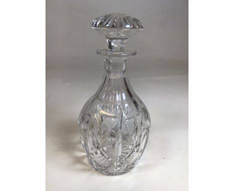 A vintage Stuart Crystal decanter - signed to base W:15cm x H:31cm 