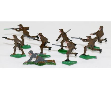 Zinnfiguren.: Konvolut von 16 Orig.-Schachteln, vermutlich mit über 250 flachen Zinnfiguren von der Firma Heinrichsen, Nürnbe