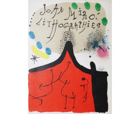 Leiris,M.: Joan Miro. Litografo I. Barcelona, Ed. Poligrafa 1972. Gr.4°. Mit 12 (inkl. Umschl.) tls. dplblgr. Orig.-Farblitho