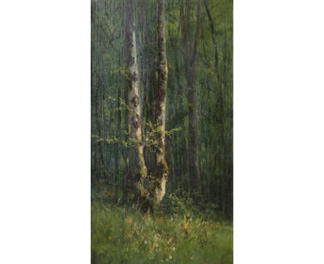 Puhonny, Victor: (1838 Prag - Baden-Baden 1909). Doppelbuche. Öl auf Leinwand, unten links signiert. 38,4 x 24,3 cm. - Engert