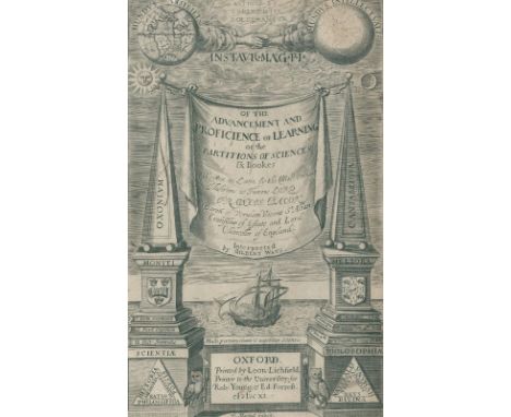 Bacon,F.: Of the Advancement and Proficience of Learning or the Partitions of Sciences. Oxford, Lichfield f. Young u. Forrest