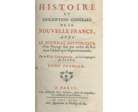 Charlevoix,P.(F.X.)de.: Histoire et description generale de la Nouvelle France, avec le journal historique d'un voyage fait p