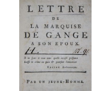 Forbin-Janson,(C.T.A.P.F.)de.: Lettre a M. Le Comte Decazes. Paris, Brissot-Thivars 1819. 2 Bl., 79 S., 1 Bl. - ╔Vorgebunden: