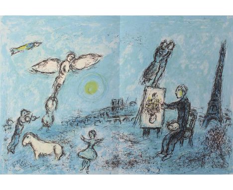 Derriere le miroir.: Nr. 246. Paris, Maeght 1981. Fol. Mit 1 dplblgr. Orig.-Farblithogr. von Marc Chagall sowie zahlr. tls. f