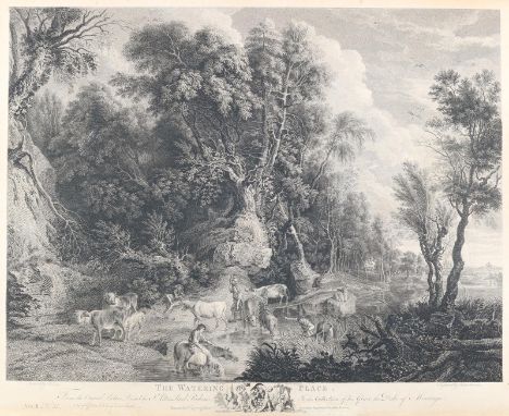 Browne, John: (1741 Finchingfield - Walworth 1801). The Watering Place. Radierung auf leichtem Karton n. Rubens bei John Boyd