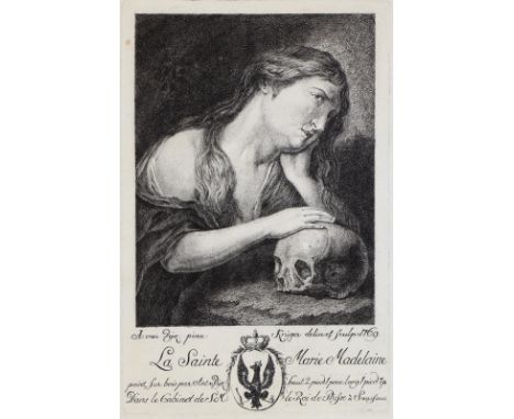 Krüger, Andreas Ludwig: (1743 Potsdam - Berlin 1805). La Sainte Marie Madelaine/Die Hl. Maria Magdalena. Radierung (1769) nac