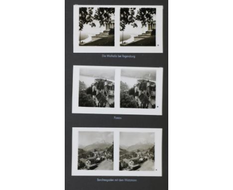 Czibulka,A.v.: Deutsche Gaue. Mchn., Schönstein (1938). 4°. Mit 72 mont. und 128 separaten Stereophotos sowie 3-D-Brille mit 
