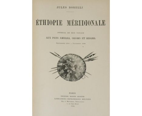 Borelli,J.: Ethiopie meridionale, journal de mon voyage aux pays amhara, oromo et sidama, septembre 1885 a novembre 1888. Par