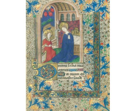 Stundenbuch.: Lateinische Handschrift auf Pergament, wohl Paris, wohl 2. Hälfte 15. Jhdt. 67 Bl. (davon 2 Kalenderblätter, vo