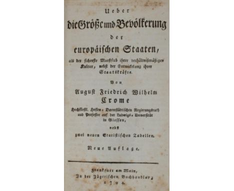Crome,A.F.W.: Ueber die Größe und Bevölkerung der europäischen Staaten, als der sicherste Maaßstab ihrer verhältnißmäßigen Ku