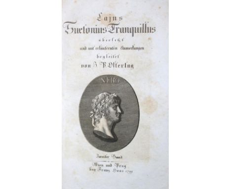 Suetonius,C.T.: Cajus Suetonius Tranquillus übersetzt und mit erläuternden Anmerkungen begleitet von J.V. Ostertag. 2 Bde. Wi