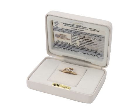 14ct gold and five stone diamond ring, the round brilliant diamonds weighing approximately 0.25ct, 3.22 grams, finger size K,