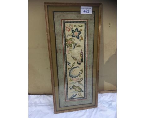  Sale Item:    SILK CHINESE PICTURE (FRAME AF)   Vat Status:   No Vat   Buyers Premium:  This lot is subject to a Buyers Prem