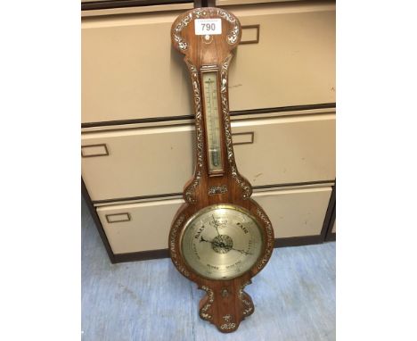  Sale Item:    ROSEWOOD CASED BANJO BAROMETER- M O P INLAY  Vat Status:   No Vat   Buyers Premium:  This lot is subject to a 