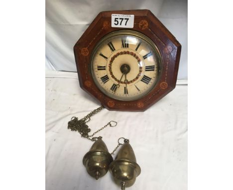  Sale Item:    INLAID CLOCK (AF)   Vat Status:   No Vat   Buyers Premium:  This lot is subject to a Buyers Premium of 15% + V