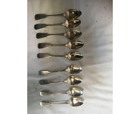  Sale Item:    9 SCOTTISH PROVINCIAL SILVER SPOONS W JAMIESON ABERDEEN (AF)  Vat Status:   No Vat   Buyers Premium:  This lot