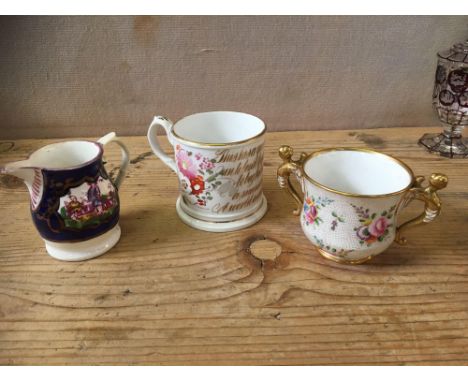  Sale Item:    SPODE CUP CUP&amp; JUG   Vat Status:   No Vat   Buyers Premium:  This lot is subject to a Buyers Premium of 15