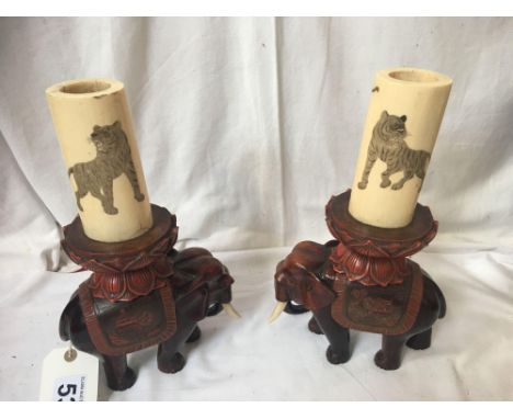  Sale Item:    2 ORIENTAL ELEPHANTS   Vat Status:   No Vat   Buyers Premium:  This lot is subject to a Buyers Premium of 15% 
