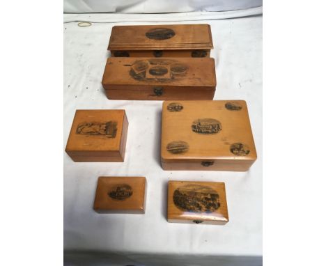  Sale Item:    6 MAUCHLINE WARE BOXES (AF)   Vat Status:   No Vat   Buyers Premium:  This lot is subject to a Buyers Premium 