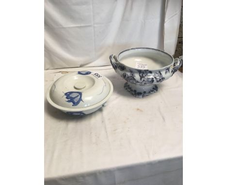  Sale Item:    CHINESE LIDDED BOWL &amp; IRONSTONE TUREEN  Vat Status:   No Vat   Buyers Premium:  This lot is subject to a B