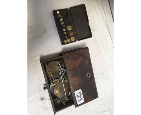  Sale Item:    2 BOXES- VINTAGE SCALES &amp; WEIGHTS (AF)  Vat Status:   No Vat   Buyers Premium:  This lot is subject to a B