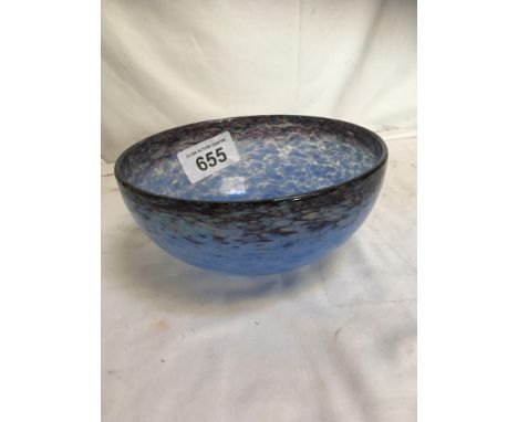  Sale Item:    BLUE GLASS BOWL   Vat Status:   No Vat   Buyers Premium:  This lot is subject to a Buyers Premium of 15% + Vat