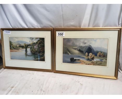  Sale Item:    2 W C PAINTINGS G HELLAWELL AULD BRIG &amp; LOCH LOMOND (FRAMES AF)  Vat Status:   No Vat   Buyers Premium:  T