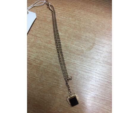  Sale Item:    WATCH CHAIN &amp; GOLD FOB ( APPROX 39 GRAMS)  Vat Status:   No Vat   Buyers Premium:  This lot is subject to 