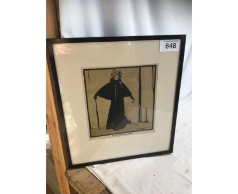 Sale Item:    PRINT SARAH BERNHARDT   Vat Status:   No Vat   Buyers Premium:  This lot is subject to a Buyers Premium of 15%