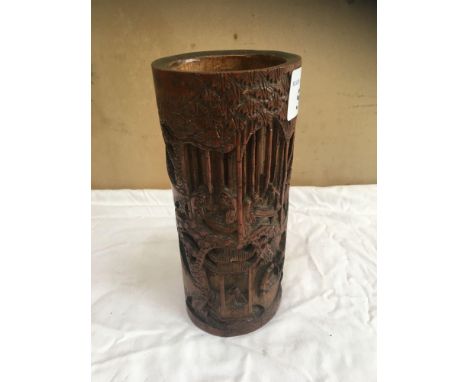  Sale Item:    BAMBOO BRUSH POT   Vat Status:   No Vat   Buyers Premium:  This lot is subject to a Buyers Premium of 15% + Va