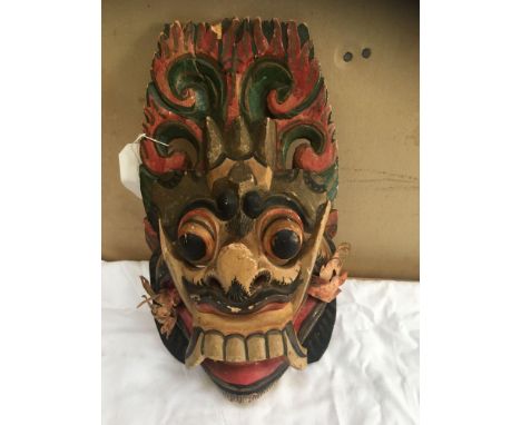  Sale Item:    WOODEN MASK (AF)   Vat Status:   No Vat   Buyers Premium:  This lot is subject to a Buyers Premium of 15% + Va