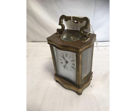 Sale Item:    BRASS CARRIAGE CLOCK   Vat Status:   No Vat   Buyers Premium:  This lot is subject to a Buyers Premium of 15% 