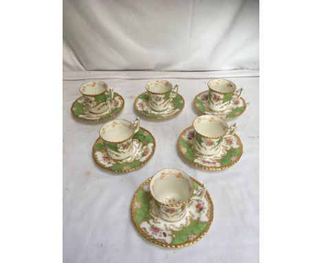  Sale Item:    6 COALPORT CUPS &amp; SAUCERS   Vat Status:   No Vat   Buyers Premium:  This lot is subject to a Buyers Premiu